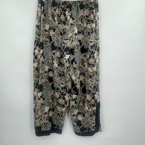 Citron Santa Monica Multicolor Floral Silk 2 Piece Top and Pants Set Size 0X - Picture 8 of 10